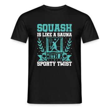 Squash Player Squash Tennis Player Raquetball Spor - Men's T-Shirt - black - Front - AI Model Male 178 light (178cm)