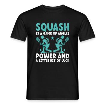 Squash Player Squash Tennis Player Raquetball Spor - Men's T-Shirt - black - Front - AI Model Male 178 light (178cm)