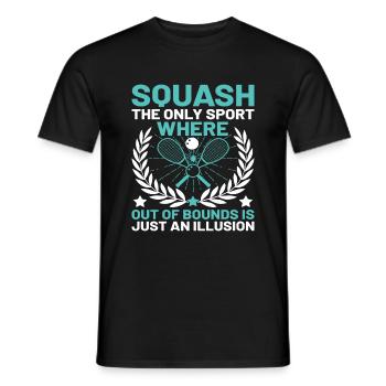 Squash Player Squash Tennis Player Raquetball Spor - Men's T-Shirt - black - Front - AI Model Male 178 light (178cm)
