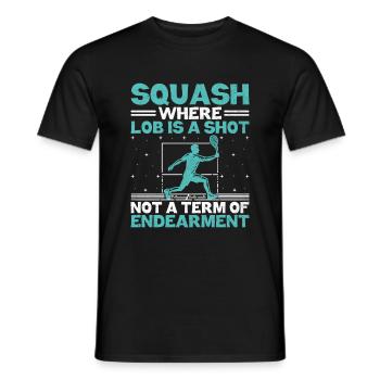 Squash Player Squash Tennis Player Raquetball Spor - Men's T-Shirt - black - Front - AI Model Male 178 light (178cm)