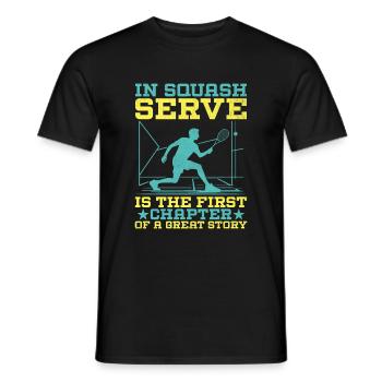 Joueur de squash Joueur de squash Joueur de tennis Raquetball Spor - T-shirt homme - noir - Devant - AI Model Male 178 light (178cm)