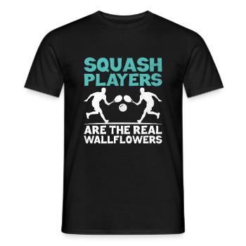 Squashspieler Squash Tennisspieler Raquetball Spor - Männer T-Shirt - Schwarz - Vorne - AI Model Male 178 light (178cm)