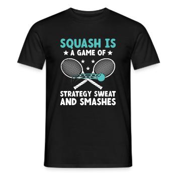 Joueur de squash Joueur de squash Joueur de tennis Raquetball Spor - T-shirt homme - noir - Devant - AI Model Male 178 light (178cm)