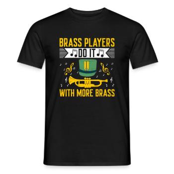Marching Band Sayings Funny Marching Instruments - Men's T-Shirt - black - Front - AI Model Male 178 light (178cm)