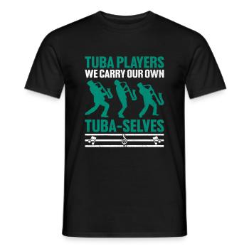 Blaskapelle Sprüche Lustige Marschinstrumente - Männer T-Shirt - Schwarz - Vorne - AI Model Male 178 light (178cm)