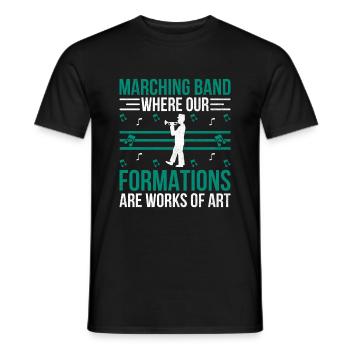 Blaskapelle Sprüche Lustige Marschinstrumente - Männer T-Shirt - Schwarz - Vorne - AI Model Male 178 light (178cm)