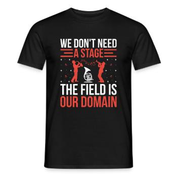 Marching Band Sayings Funny Marching Instruments - Men's T-Shirt - black - Front - AI Model Male 178 light (178cm)