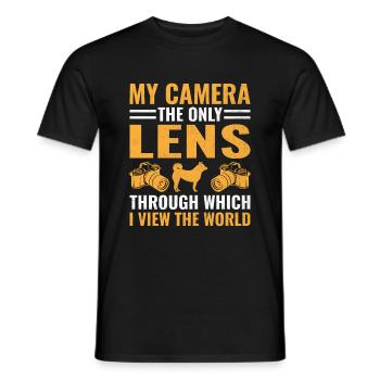 Dog Lover Photography Loves Dog Photographer Dogs - Men's T-Shirt - black - Front - AI Model Male 178 light (178cm)