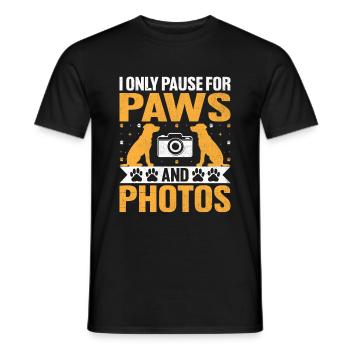 Dog Lover Photography Loves Dog Photographer Dogs - Men's T-Shirt - black - Front - AI Model Male 178 light (178cm)
