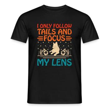 Dog Lover Photography Loves Dog Photographer Dogs - Men's T-Shirt - black - Front - AI Model Male 178 light (178cm)