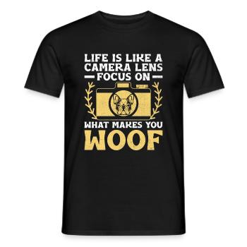 Dog Lover Photography Loves Dog Photographer Dogs - Men's T-Shirt - black - Front - AI Model Male 178 light (178cm)