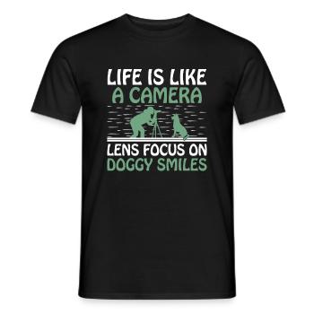 Dog Lover Photography Loves Dog Photographer Dogs - Men's T-Shirt - black - Front - AI Model Male 178 light (178cm)