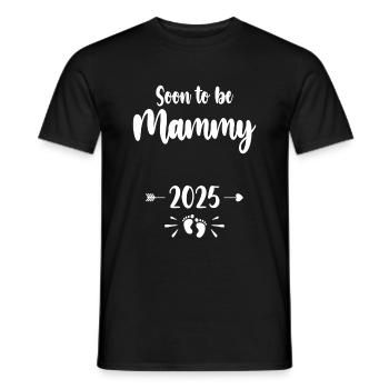 Mammy Soon To Be Mom 2025 Mother Pregnant Kids Mot - Men's T-Shirt - black - Front - AI Model Male 178 light (178cm)