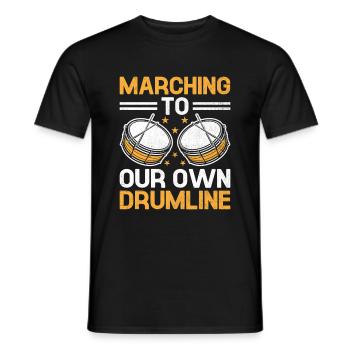 Drum Corps Marching Band Drum Corp Music Percussio - Men's T-Shirt - black - Front - AI Model Male 178 light (178cm)