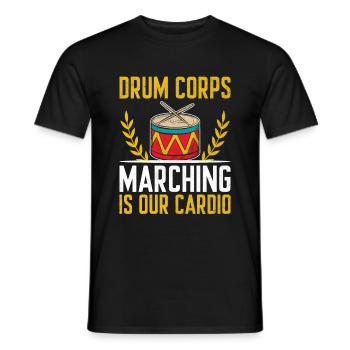 Drum Corps Marching Band Drum Corp Music Percussio - Männer T-Shirt - Schwarz - Vorne - AI Model Male 178 light (178cm)