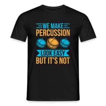 Drum Corps Marching Band Drum Corp Music Percussio - Men's T-Shirt - black - Front - AI Model Male 178 light (178cm)
