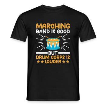 Drum Corps Marching Band Drum Corp Music Percussio - Männer T-Shirt - Schwarz - Vorne - AI Model Male 178 light (178cm)