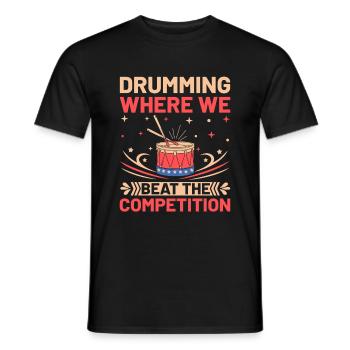 Drum Corps Marching Band Drum Corp Music Percussio - Men's T-Shirt - black - Front - AI Model Male 178 light (178cm)