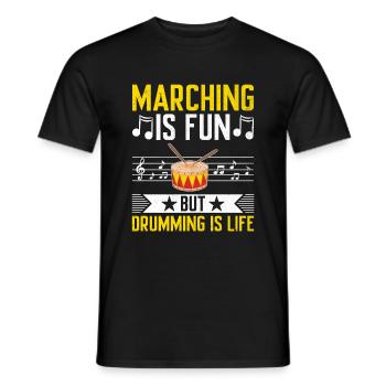 Drum Corps Marching Band Drum Corp Music Percussio - Männer T-Shirt - Schwarz - Vorne - AI Model Male 178 light (178cm)