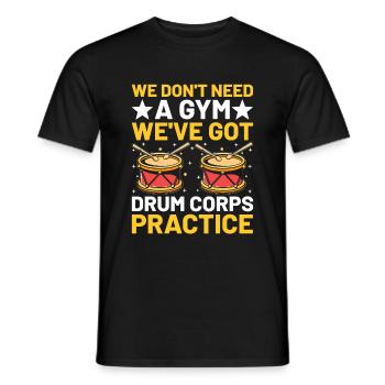 Drum Corps Marching Band Drum Corp Music Percussio - Men's T-Shirt - black - Front - AI Model Male 178 light (178cm)