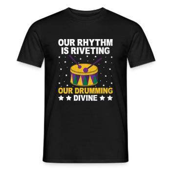 Drum Corps Marching Band Drum Corp Music Percussio - Men's T-Shirt - black - Front - AI Model Male 178 light (178cm)