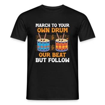 Corps de tambours, fanfare, corps de tambours, musique Percussio - T-shirt homme - noir - Devant - AI Model Male 178 light (178cm)