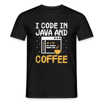 Café Codage Programmeur Codeur Développeur Nerd Coff - T-shirt homme - noir - Devant - AI Model Male 178 light (178cm)