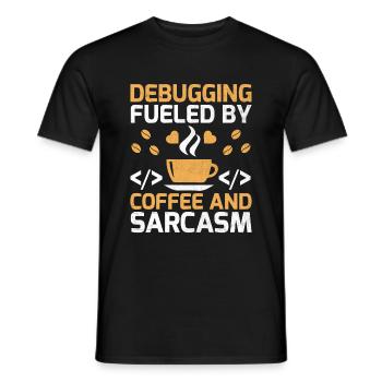 Café Codage Programmeur Codeur Développeur Nerd Coff - T-shirt homme - noir - Devant - AI Model Male 178 light (178cm)