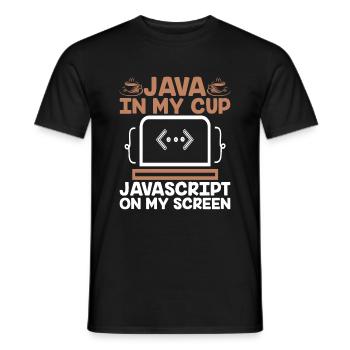 Kaffee-Codierung Programmierer Programmierer Entwickler Nerd Coff - Männer T-Shirt - Schwarz - Vorne - AI Model Male 178 light (178cm)