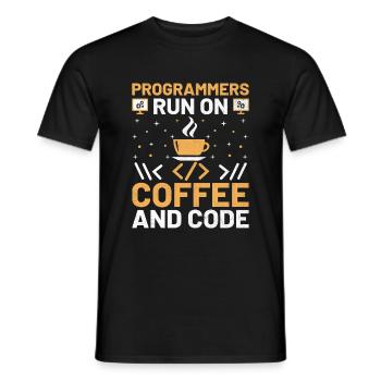 Café Codage Programmeur Codeur Développeur Nerd Coff - T-shirt homme - noir - Devant - AI Model Male 178 light (178cm)