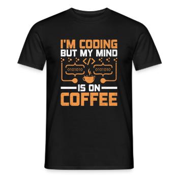 Kaffee-Codierung Programmierer Programmierer Entwickler Nerd Coff - Männer T-Shirt - Schwarz - Vorne - AI Model Male 178 light (178cm)