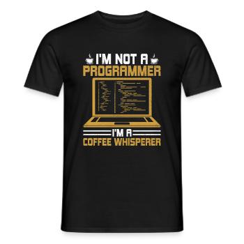 Café Codage Programmeur Codeur Développeur Nerd Coff - T-shirt homme - noir - Devant - AI Model Male 178 light (178cm)