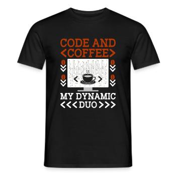 Café Codage Programmeur Codeur Développeur Nerd Coff - T-shirt homme - noir - Devant - AI Model Male 178 light (178cm)