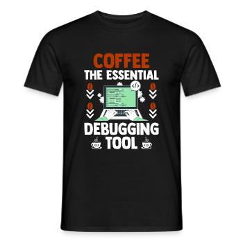 Café Codage Programmeur Codeur Développeur Nerd Coff - T-shirt homme - noir - Devant - AI Model Male 178 light (178cm)