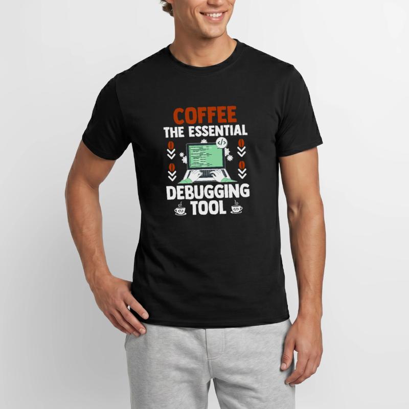 Kaffee-Codierung Programmierer Programmierer Entwickler Nerd Coff Männer T-Shirt