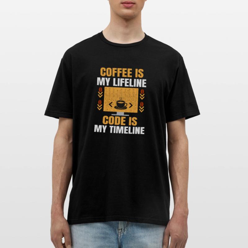 Kaffee-Codierung Programmierer Programmierer Entwickler Nerd Coff Männer T-Shirt