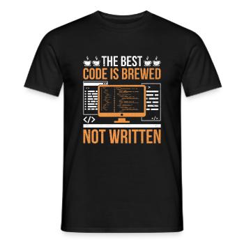 Kaffee-Codierung Programmierer Programmierer Entwickler Nerd Coff - Männer T-Shirt - Schwarz - Vorne - AI Model Male 178 light (178cm)
