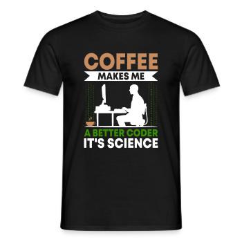 Kaffee-Codierung Programmierer Programmierer Entwickler Nerd Coff - Männer T-Shirt - Schwarz - Vorne - AI Model Male 178 light (178cm)