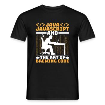 Kaffee-Codierung Programmierer Programmierer Entwickler Nerd Coff - Männer T-Shirt - Schwarz - Vorne - AI Model Male 178 light (178cm)