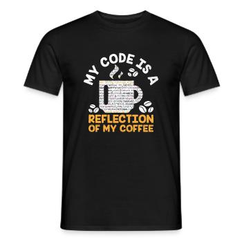 Kaffee-Codierung Programmierer Programmierer Entwickler Nerd Coff - Männer T-Shirt - Schwarz - Vorne - AI Model Male 178 light (178cm)