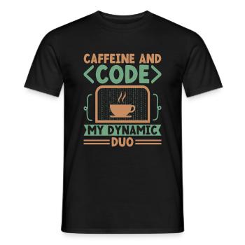Café Codage Programmeur Codeur Développeur Nerd Coff - T-shirt homme - noir - Devant - AI Model Male 178 light (178cm)