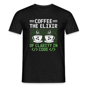 Café Codage Programmeur Codeur Développeur Nerd Coff - T-shirt homme - noir - Devant - AI Model Male 178 light (178cm)
