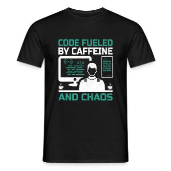 Kaffee-Codierung Programmierer Programmierer Entwickler Nerd Coff - Männer T-Shirt - Schwarz - Vorne - AI Model Male 178 light (178cm)