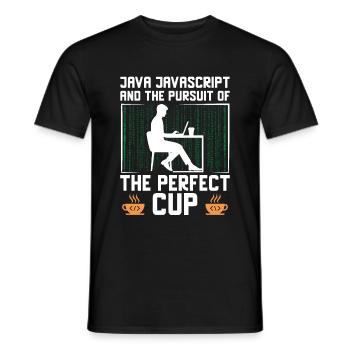 Coffee Coding Programmer Coder Developer Nerd Coff - Men's T-Shirt - black - Front - AI Model Male 178 light (178cm)