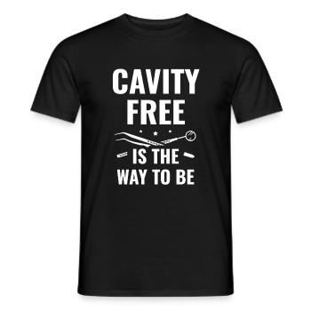 Cavity Free Is The Way To Be Dentistry Dental Dent - Men's T-Shirt - black - Front - AI Model Male 178 light (178cm)
