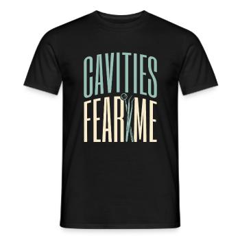 Karies Angst vor mir Zahnarzt Dentalhygieniker Zahnarzt - Männer T-Shirt - Schwarz - Vorne - AI Model Male 178 light (178cm)