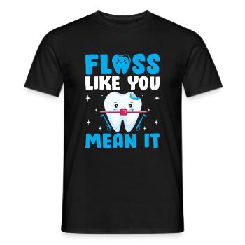 Fil dentaire comme vous le pensez dentiste dentisterie dentaire de - T-shirt homme - noir - Devant - AI Model Male 178 light (178cm)