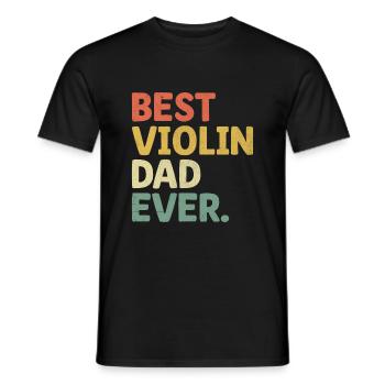Bester Violinvater aller Zeiten Geiger Instrument Violinis - Männer T-Shirt - Schwarz - Vorne - AI Model Male 178 light (178cm)