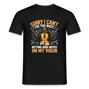 Désolé, je ne peux pas, je suis trop occupé à frapper des notes aiguës sur M - T-shirt homme - noir - Devant - AI Model Male 178 light (178cm)