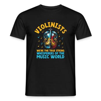 Violonistes, nous sommes les vrais chuchoteurs de cordes de la - T-shirt homme - noir - Devant - AI Model Male 178 light (178cm)